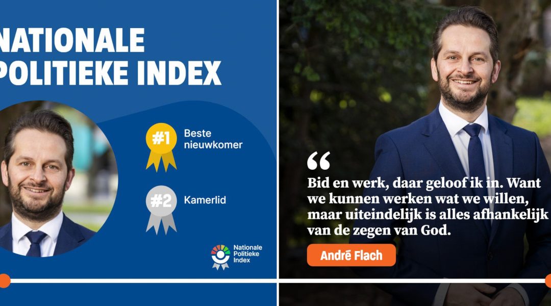 SGP-Tweede Kamerlid Flach hoogste nieuwkomer in Nationale Politieke Index.