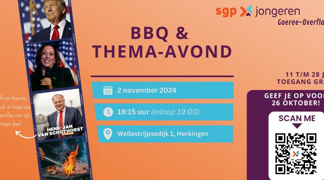 SGP-Jongeren BBQ en Thema-avond over de Amerikaanse verkiezingen